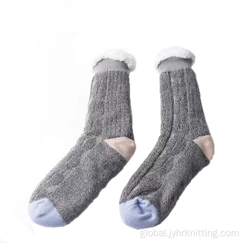 Coral Fleece Slipper Socks Thick Winter Indoor Warm Plush Slipper Socks Factory